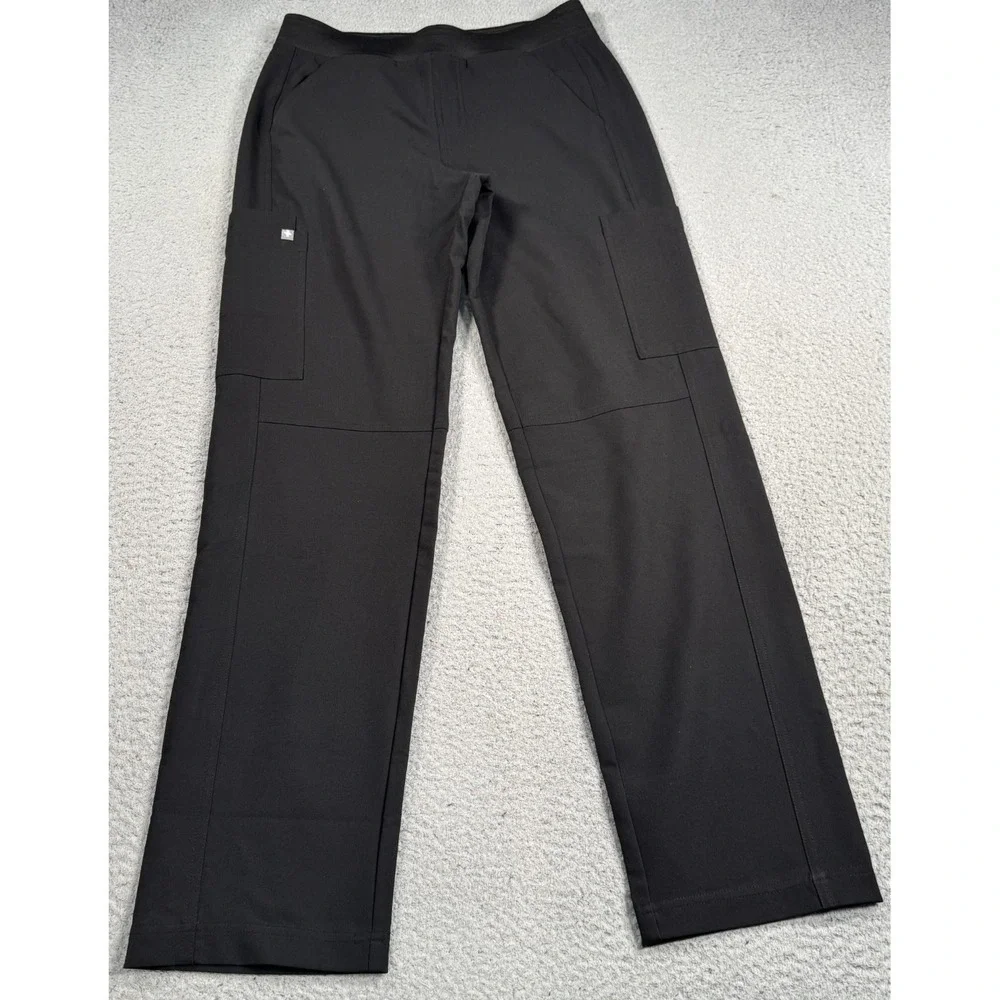 Figs Scrub Pant Mens 28x31 Black Cargo Straight Stretch Medical Uniform Nursing‎